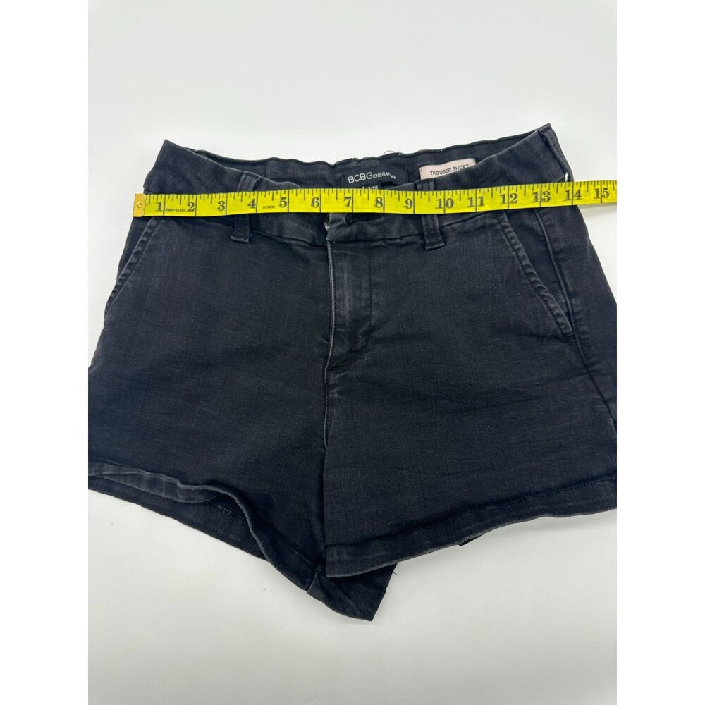 BCBGeneration Trouser Shorts 7/28 Zip Up & Pockets Black - Picture 2 of 6